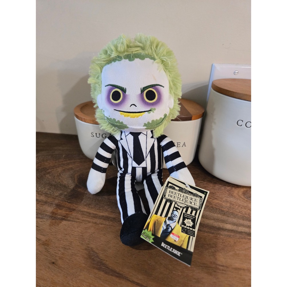 Beetlejuice Beetlejuice 2024 Movie Plush Just Play Striped Suit Green Hair 26903